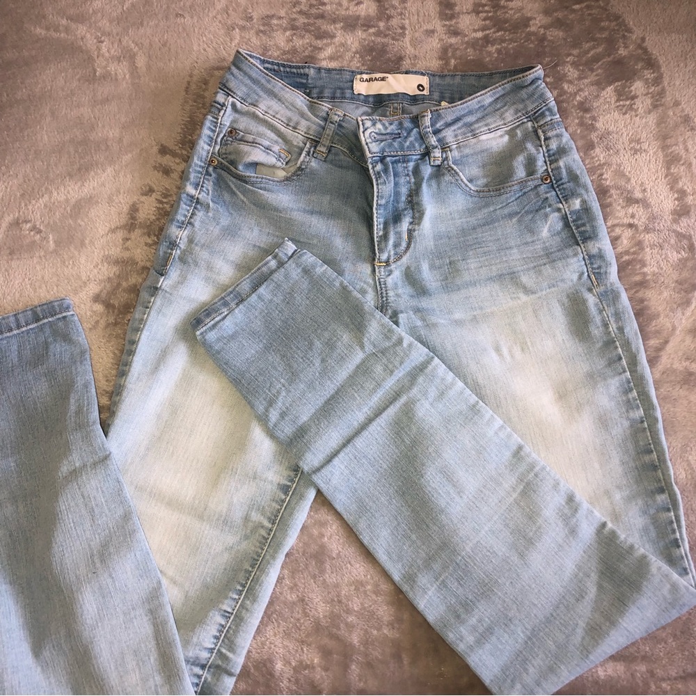 Garage skinny/light blue jeans